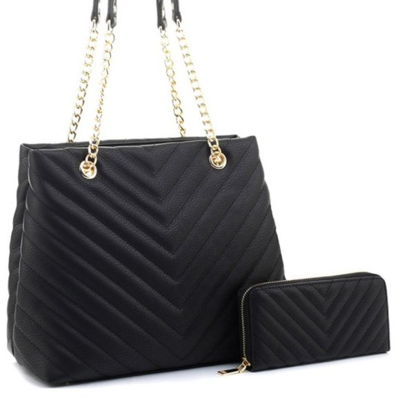 Handbags - Chevron Quilt Shoulder Bag